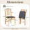 Costway Folding Dining Chairs Set 2 Foldable Upholstered Kitchen Chairs 3