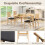 Costway Folding Dining Chairs Set 2 Foldable Upholstered Kitchen Chairs 7