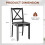 Costway Wood Dining Chair Set 2 Rubber Wood Legs 3