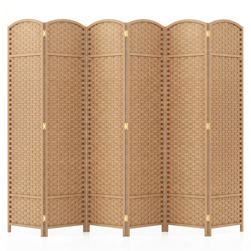 Costway 6-Panel Room Divider 5.6 FT Tall Folding Privacy Screen