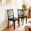 Costway Wood Dining Chair Set 2 Rubber Wood Legs 5