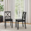 Costway Wood Dining Chair Set 2 Rubber Wood Legs 6