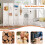 Costway 6 Panel 246 x 170 cm Folding Room Divider Pegboard Display 7