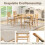 Costway Folding Dining Chairs Set 2 Foldable Upholstered Kitchen Chairs 6