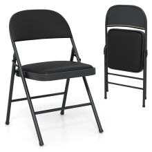 1 Pack Folding Chairs Padded Party Chairs Metal Frame