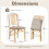 Costway Folding Dining Chairs Set 2 Foldable Upholstered Kitchen Chairs 3