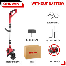 ONEVAN 4000 W sähköinen puutarhajyrsin, 36000 rpm, 17 cm jyrsintäsyvyys, 24 cm työleveys, ilman akkua