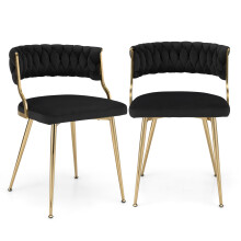 Velvet Dining Chair Set 2 Upholstered Dining Chairs