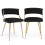 Costway Velvet Dining Chair Set 2 Upholstered Dining Chairs 1