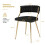 Costway Velvet Dining Chair Set 2 Upholstered Dining Chairs 3