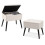 Costway Velvet Storage Ottoman Flip Top Stool Solid Wood Legs 1