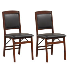 Set 2 Folding Bar Stool Padded Kitchen Counter Height Stools Backrest