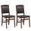 Costway Set 2 Folding Bar Stool Padded Kitchen Counter Height Stools Backrest 1