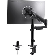 ErGear Single Monitor Arm, Adjustable Desk Monitor Mount for 13-34″ Screens, Up to 9kg, Enhanced Stability with Integrated C-Clamp, Upgraded Cable M