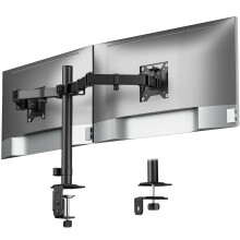 monTEK Stable Dual Monitor Stand Mount for 17-32 Inch Computer Screen