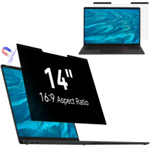 Mamol Magnetic Laptop Privacy Screen 14 inch 16:9, Removable Anti Glare Protector Blue Light Privacy Screen Filter,Filter Shield Compatible with HP/D