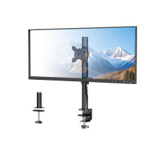BONTEC Single Monitor Arm for 13-34 Inch Screens, Height Adjustable Desk Mount with Full Motion, VESA 100 x 100mm, Supports Up to 10kg, Cable Managem