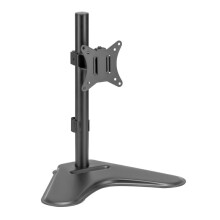 electriQ Single Free Standing Monitor Arm | Supports 1 Screen Up to 32 Inches | Desktop Display Mount | Space Saving Workstation Setup | Practical De