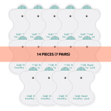 TENS EMS Ersatz-Elektrodenpads, 14 Stück, Kürbisform, selbstklebende Hydrogel-Patches für Muskelstimulatoren