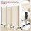 Costway Room Divider 6 Panel Folding Privacy Screen Lockable Wheels 8