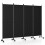 Costway 4 Panel Room Divider 173 CM Tall Folding Privacy Screen Wheels 1