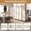 Costway Room Divider 6 Panel Folding Privacy Screen Lockable Wheels 11
