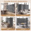 Costway Room Divider 6 Panel Folding Privacy Screen Lockable Rolling Wheels 8