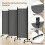 Costway Room Divider 6 Panel Folding Privacy Screen Lockable Rolling Wheels 11