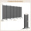 Costway Room Divider 6 Panel Folding Privacy Screen Lockable Rolling Wheels 3