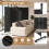 Costway 4 Panel Room Divider 173 CM Tall Folding Privacy Screen Wheels 10