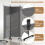 Costway Room Divider 6 Panel Folding Privacy Screen Lockable Rolling Wheels 7