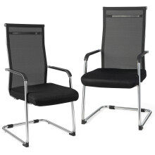 Office Guest Chairs Set 2 Meeting Room Conference Chair Armrests