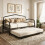 Costway Single Daybed Rolling Pull Out Trundle Day Lockable Wheels Bed Frame 6