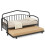 Costway Single Daybed Rolling Pull Out Trundle Day Lockable Wheels Bed Frame 7