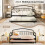 Costway Single Daybed Rolling Pull Out Trundle Day Lockable Wheels Bed Frame 9