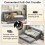 Costway Linen Upholstered Daybed Single Size Trundle Bed Sofa Bed Frame 6