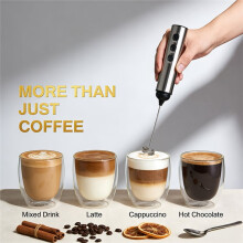 3-Speed Rechargeable Automatic Handheld Stainless Steel Milk Frother, Suitable for Coffee Brewing