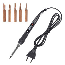 JCD Digitaler Lötkolben-Kit 80 W, einstellbare Temperatur 180–500 C, Keramikheizung, 1,4 m Kabel
