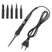 JCD Digitaler Lötkolben-Kit 80 W, einstellbare Temperatur 180–500 C, Keramikheizung, 1,4 m Kabel