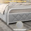 Costway King Size Modern Faux Leather Upholstered Platform Bed 10