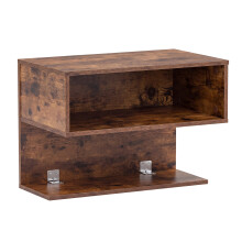 Floating Nightstand Wall Mounted Bedside Table End Storage Shelves