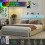 Costway King Size Modern Faux Leather Upholstered Platform Bed 6