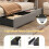 Costway King Size Modern Faux Leather Upholstered Platform Bed 8