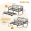 Costway Single Size Daybed Charging Station LED Lights 3