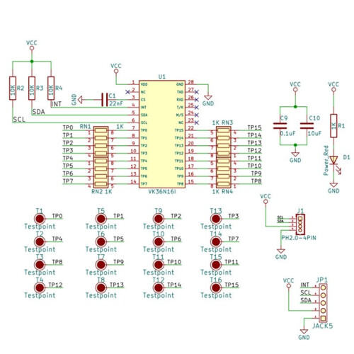 4x4 Matrix Button Keypad  Keyboard Array Module 16 Keys Capacitive Touch Capacitive Sensing for , ESP32 2