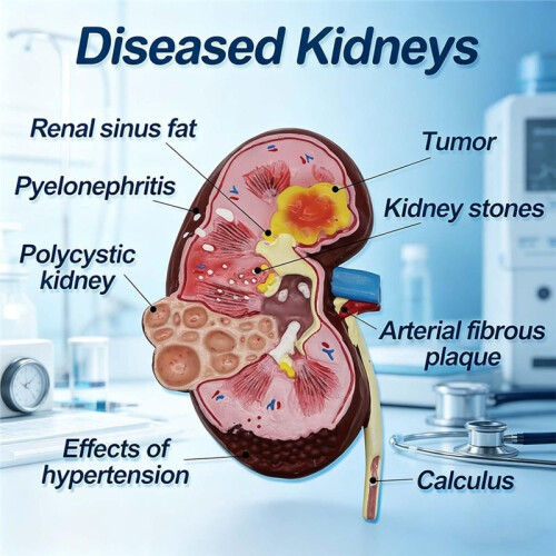 Anatomical Human Kidney Model with Pathologies - Realistic Teaching Aid for Nephrology & Urology Studies 2