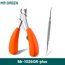 MR.GREEN Mr-1026OR-plus nagelknipper van roestvrij staal voor dikke en harde teennagels, oranje