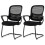 Costway Reception Chairs Set 2 Office Guest Chairs Breathable Mesh Back 1