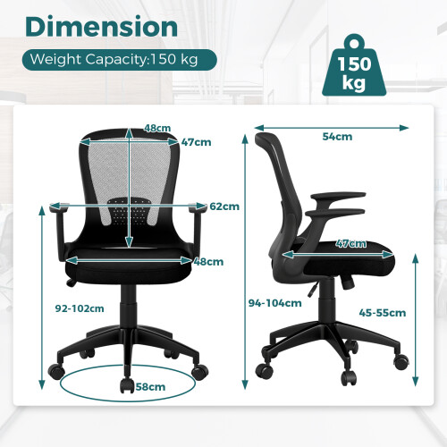 Costway Ergonomic Mesh Office Chair Height Adjustable Executive Chair 2