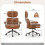 Costway Ergonomic Office Chair Suede Fabric Adjustable High Back Armrests 3